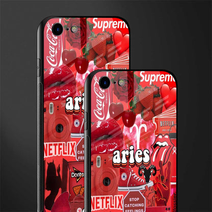 aries aesthetic collage glass case for iphone se 2020 image-2