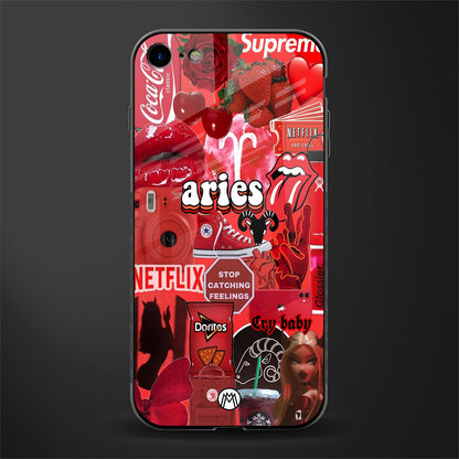aries aesthetic collage glass case for iphone 8 image
