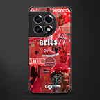 aries aesthetic collage back phone cover | glass case for oneplus 11r