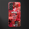 aries aesthetic collage back phone cover | glass case for samsung galaxy a54 5g