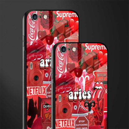 aries aesthetic collage glass case for iphone 6 image-2