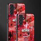 aries aesthetic collage back phone cover | glass case for samsun galaxy a24 4g