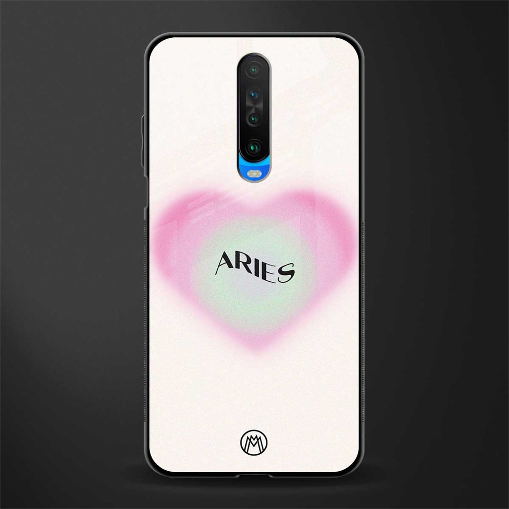 aries minimalistic glass case for poco x2 image