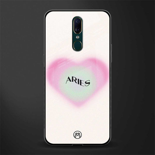 aries minimalistic glass case for oppo f11 image