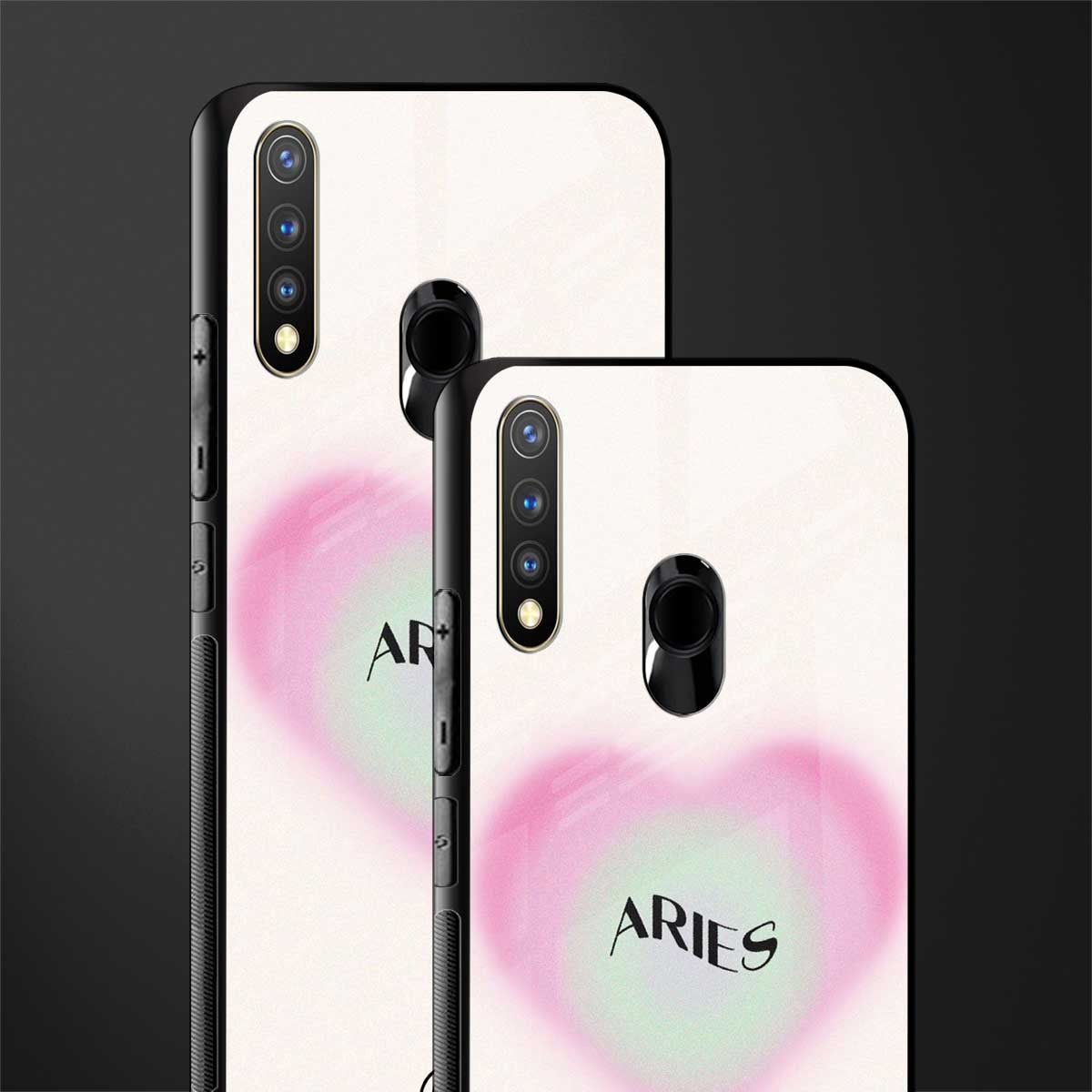 aries minimalistic glass case for vivo y19 image-2