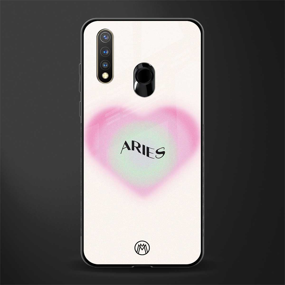 aries minimalistic glass case for vivo u20 image