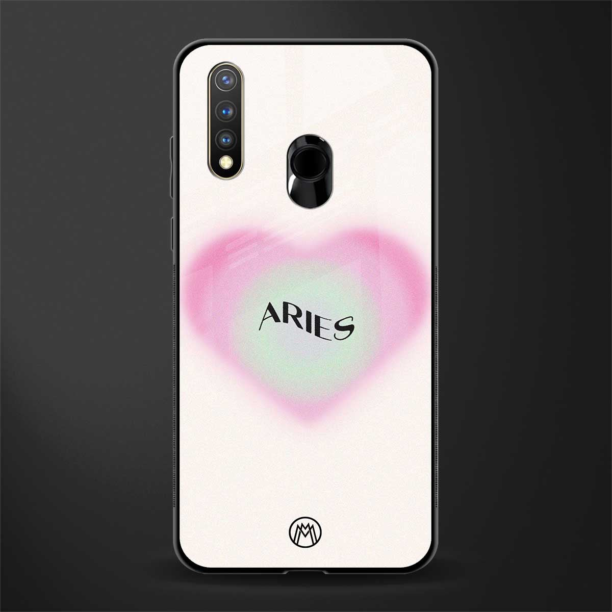 aries minimalistic glass case for vivo y19 image