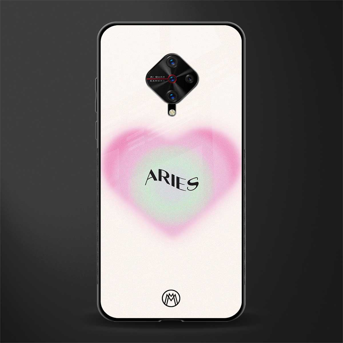 aries minimalistic glass case for vivo s1 pro image