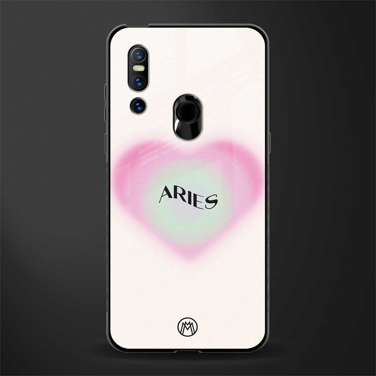 aries minimalistic glass case for vivo v15 image