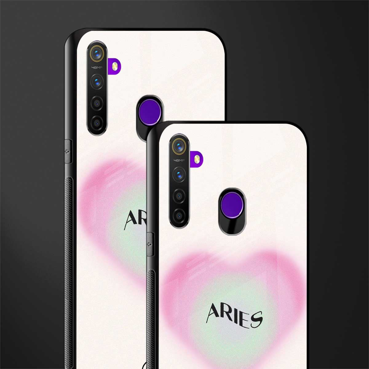 aries minimalistic glass case for realme 5 image-2