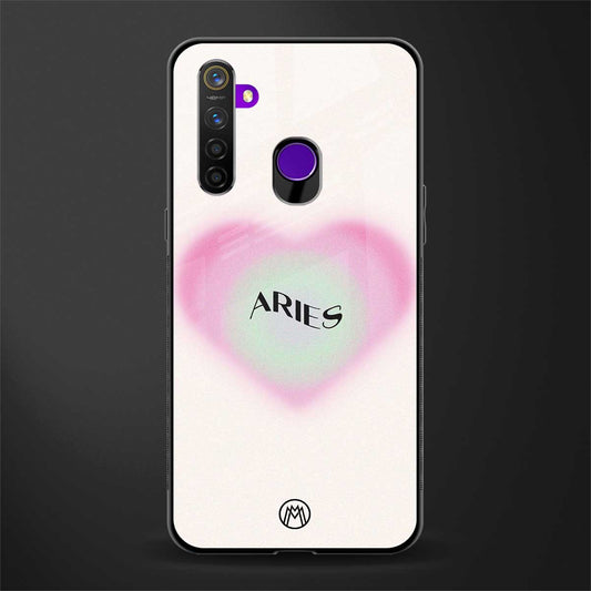 aries minimalistic glass case for realme 5s image