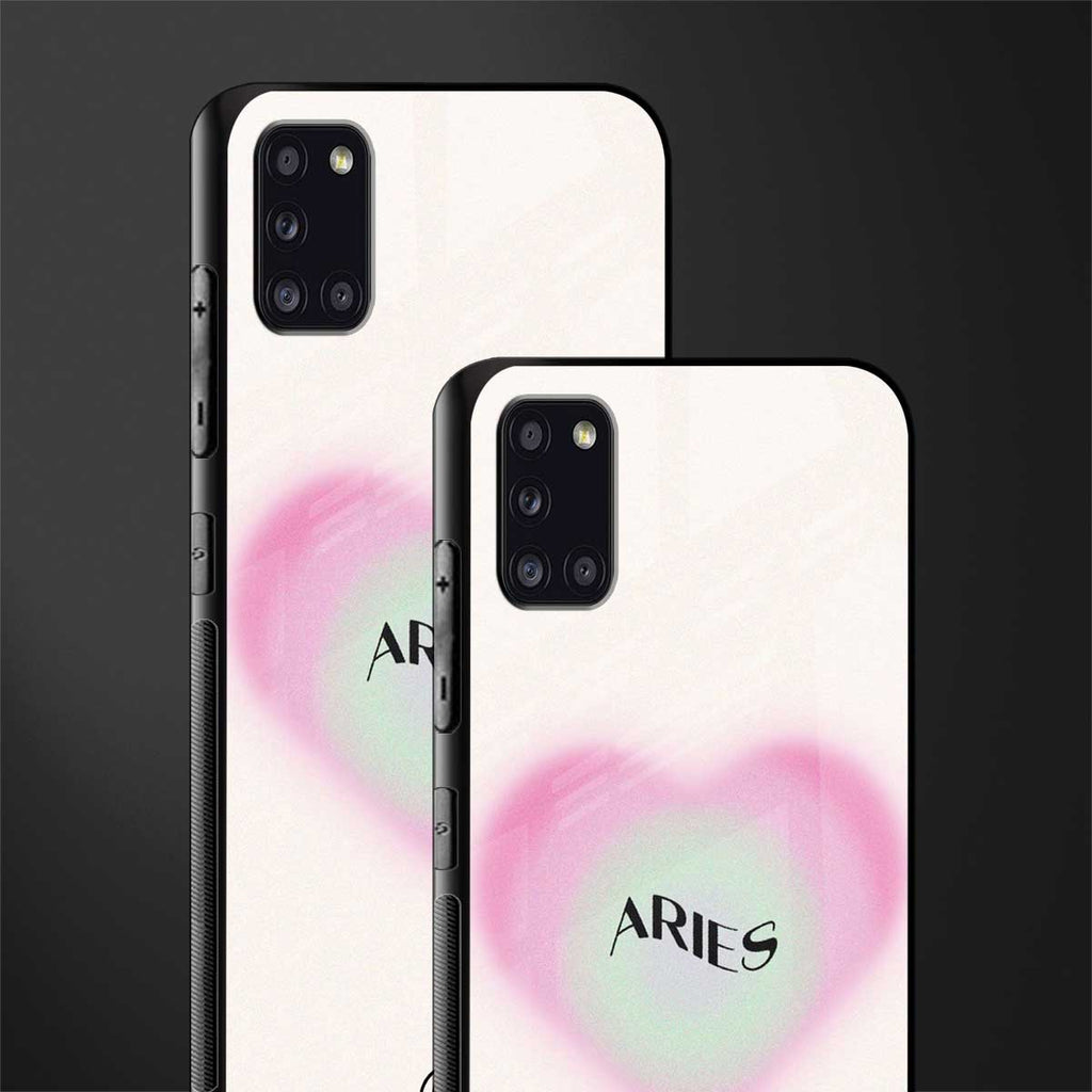 aries minimalistic glass case for samsung galaxy a31 image-2