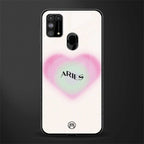 aries minimalistic glass case for samsung galaxy m31 image