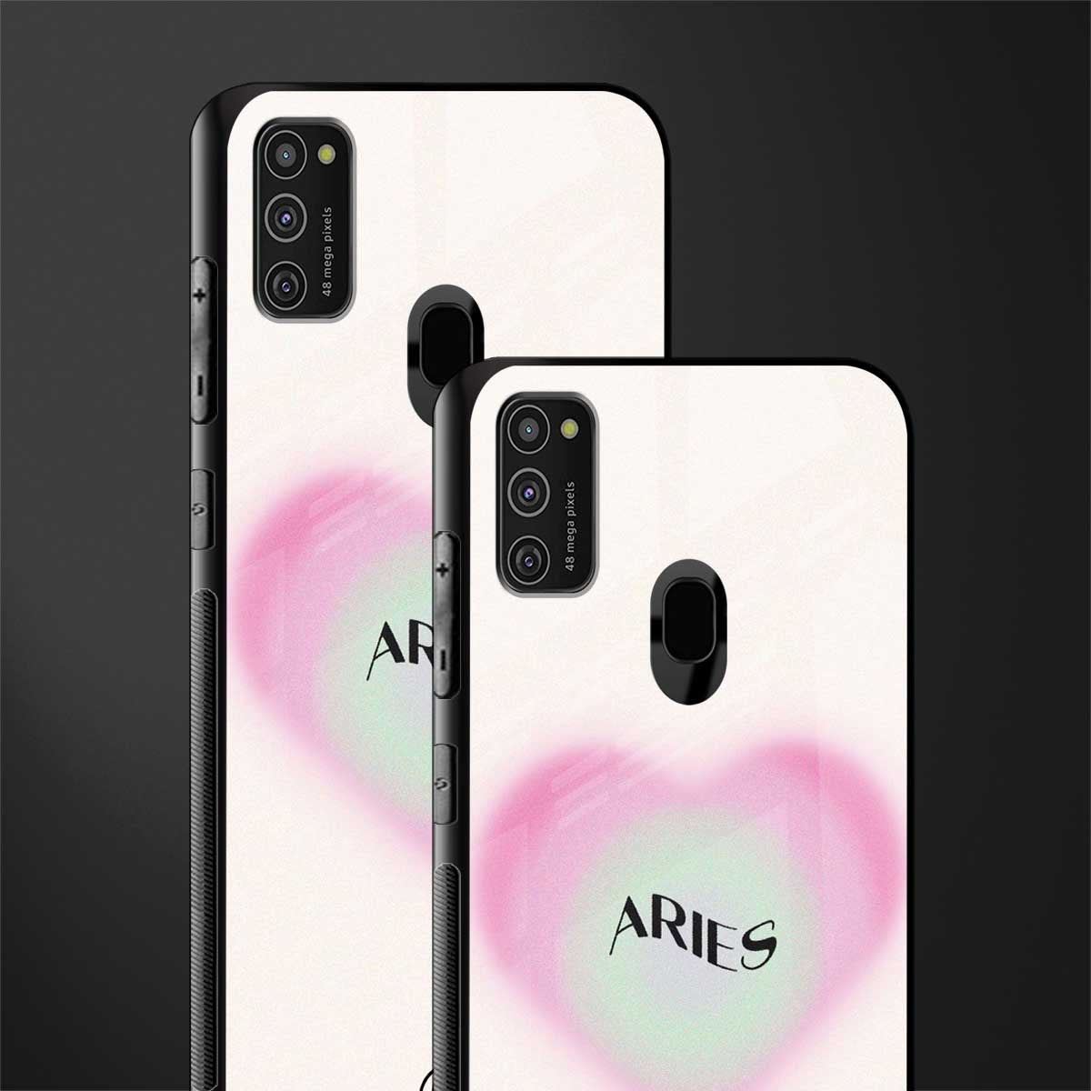 aries minimalistic glass case for samsung galaxy m21 image-2