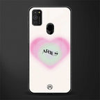 aries minimalistic glass case for samsung galaxy m21 image