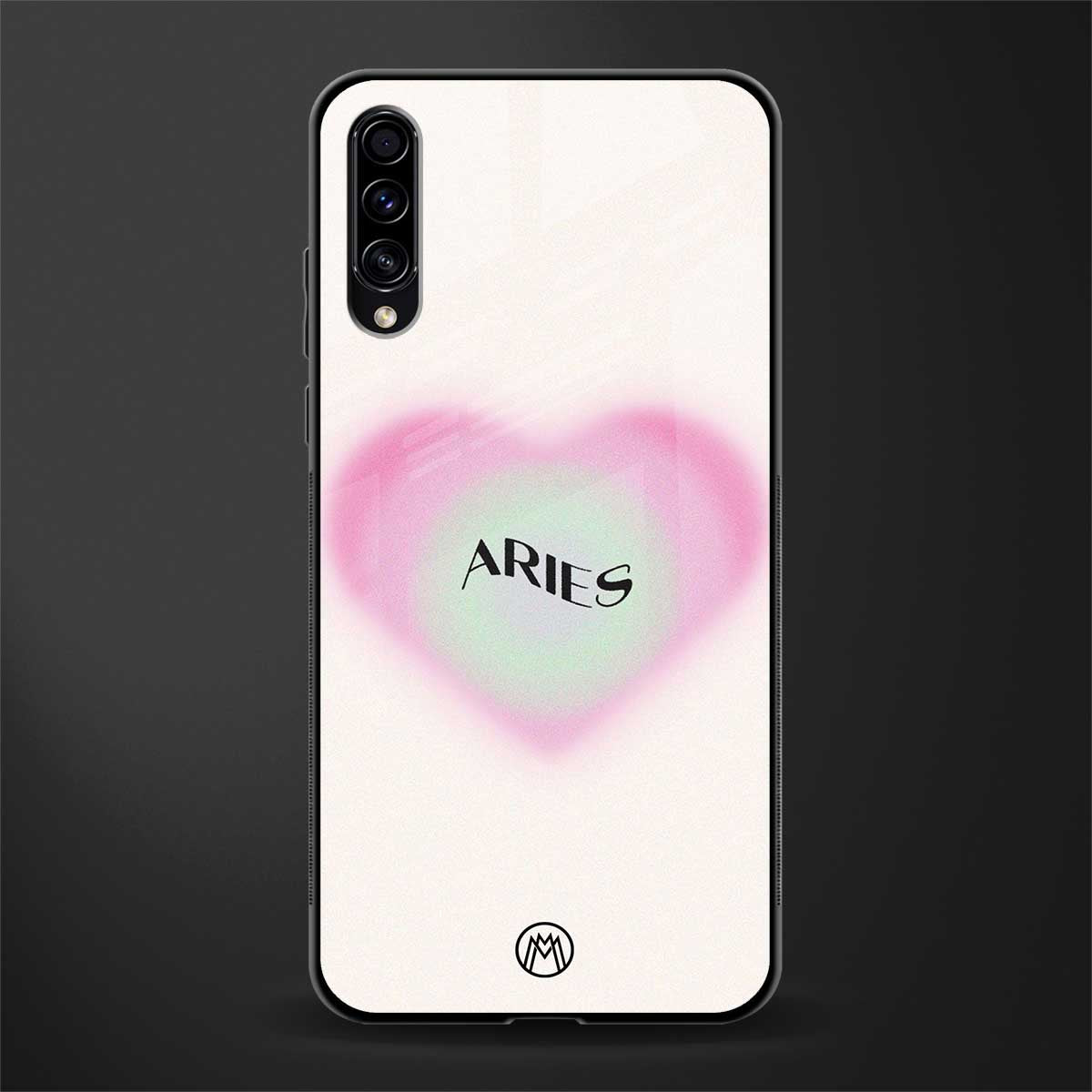 aries minimalistic glass case for samsung galaxy a50 image