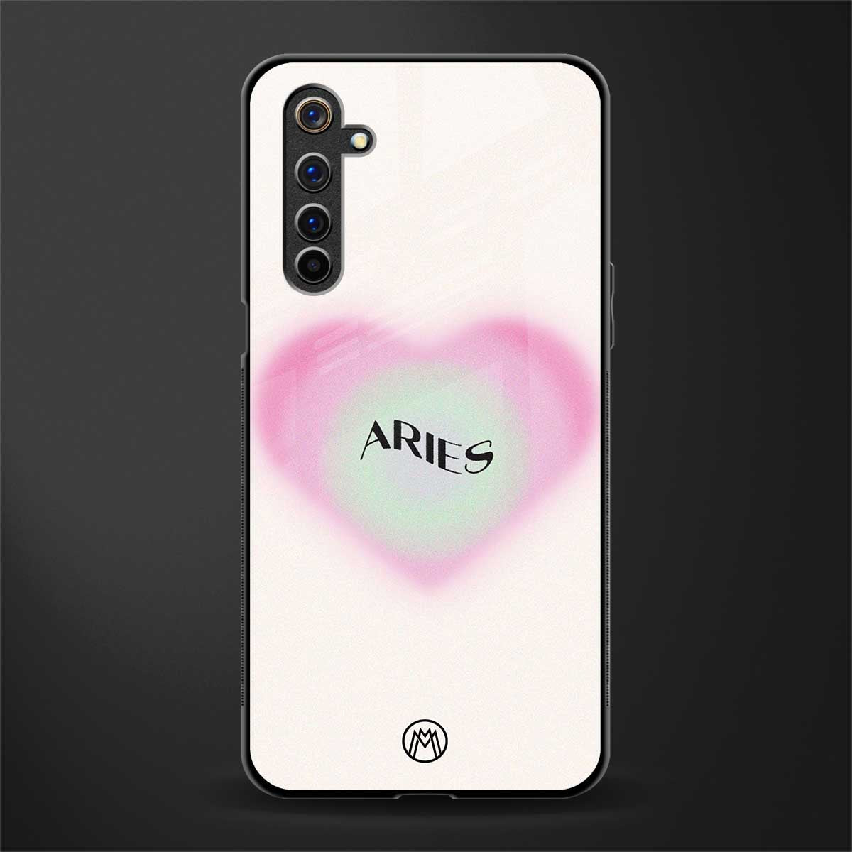 aries minimalistic glass case for realme 6i image