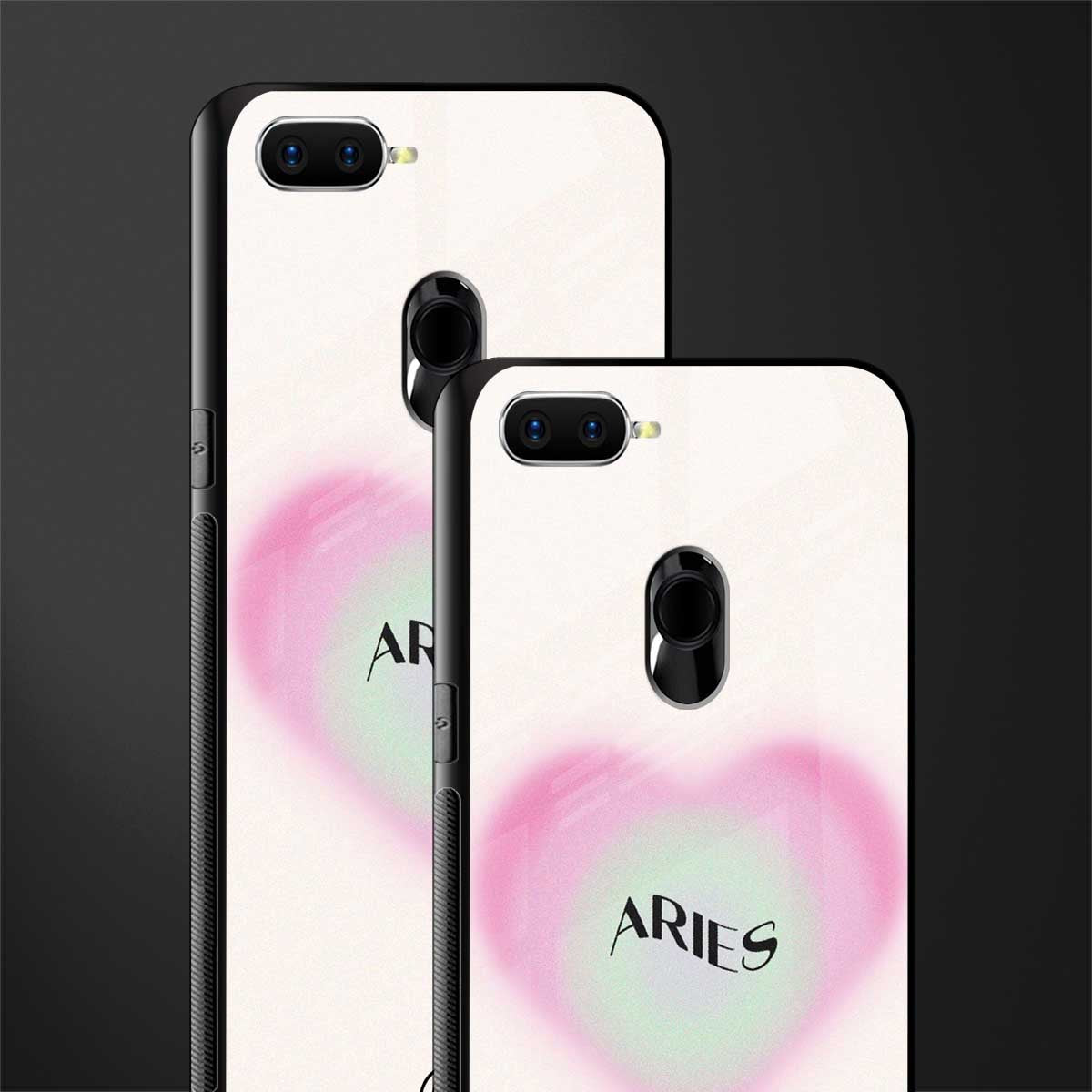 aries minimalistic glass case for oppo a7 image-2