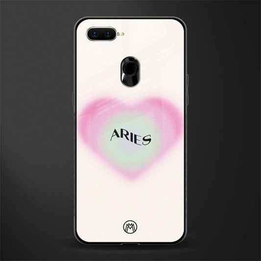 aries minimalistic glass case for oppo a7 image