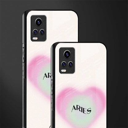aries minimalistic back phone cover | glass case for vivo y73