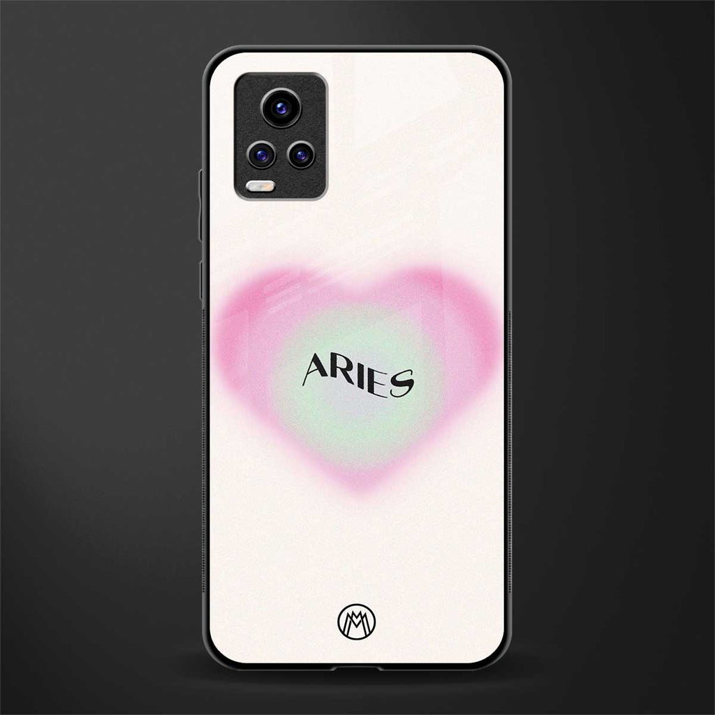 aries minimalistic back phone cover | glass case for vivo y73