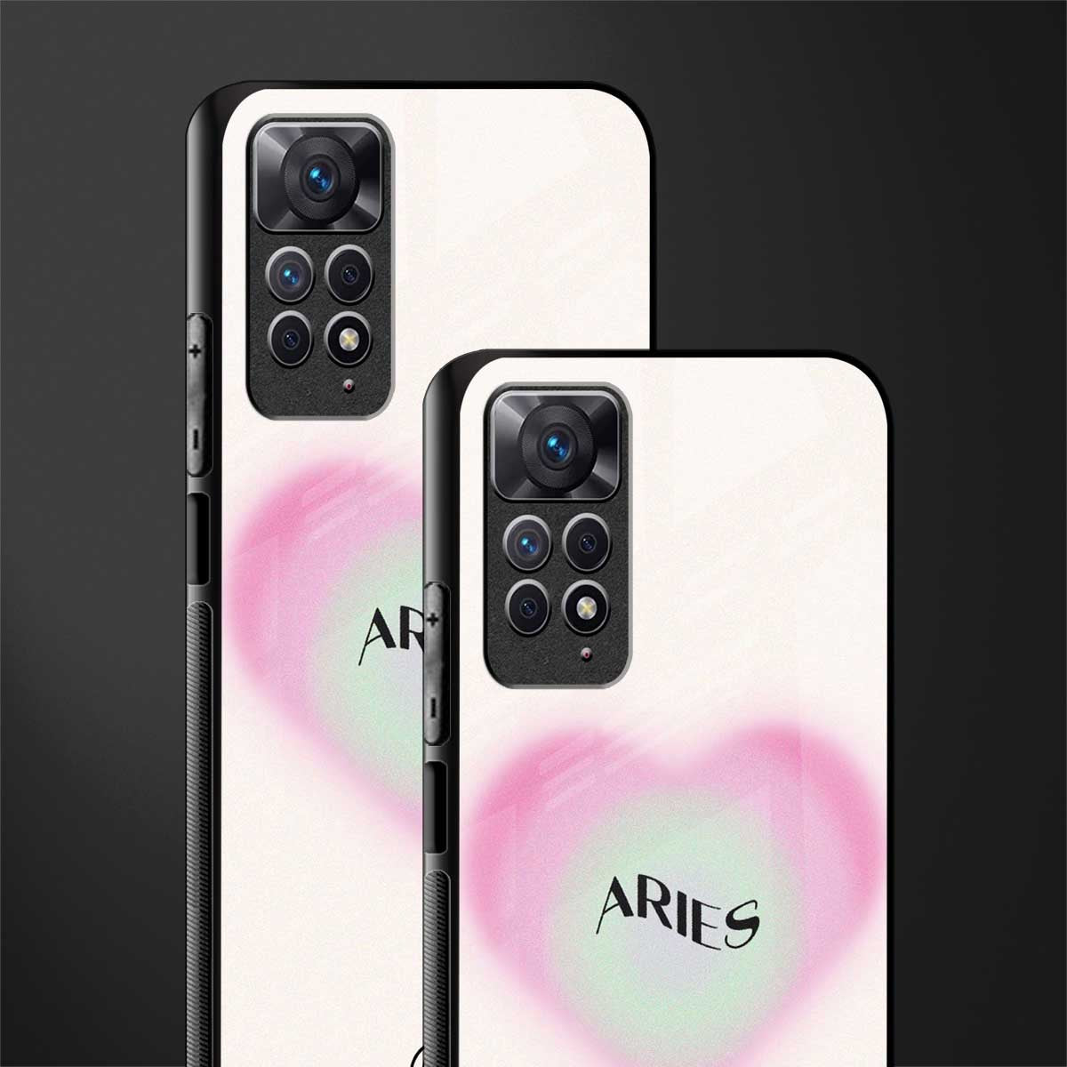 aries minimalistic glass case for redmi note 11s image-2