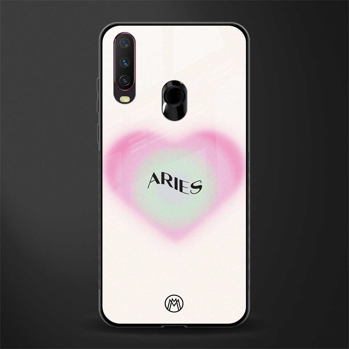 aries minimalistic glass case for vivo y15 image