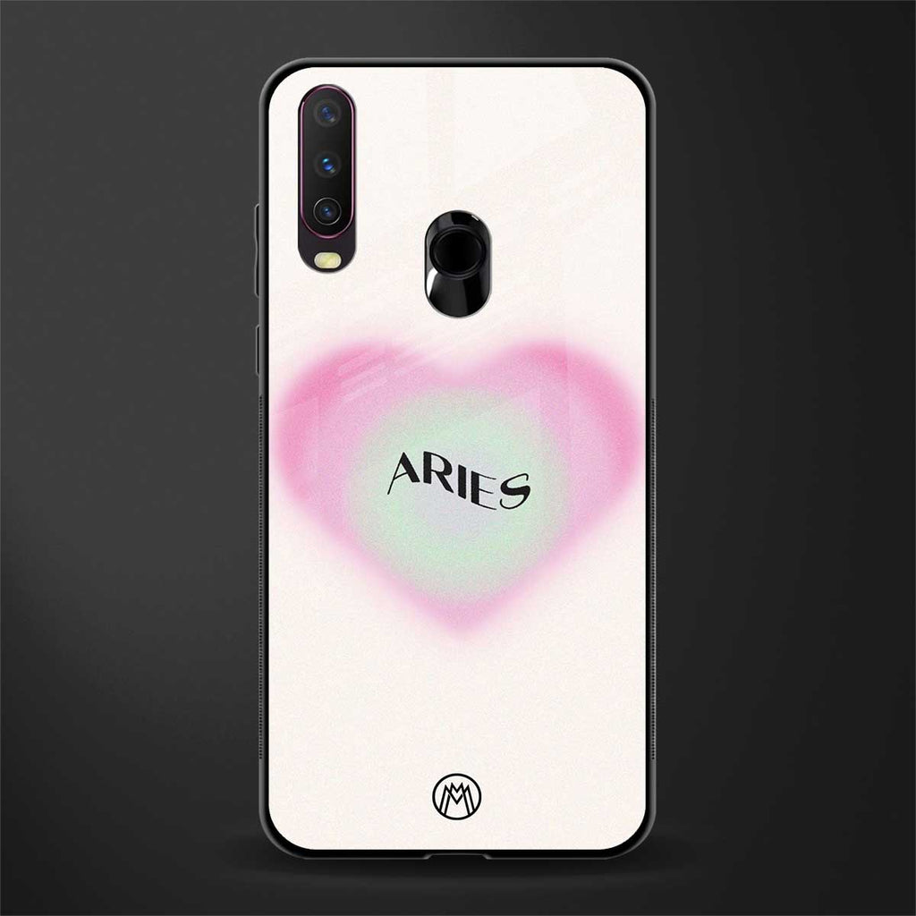 aries minimalistic glass case for vivo y12 image