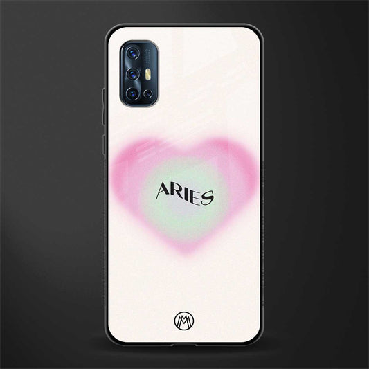 aries minimalistic glass case for vivo v17 image