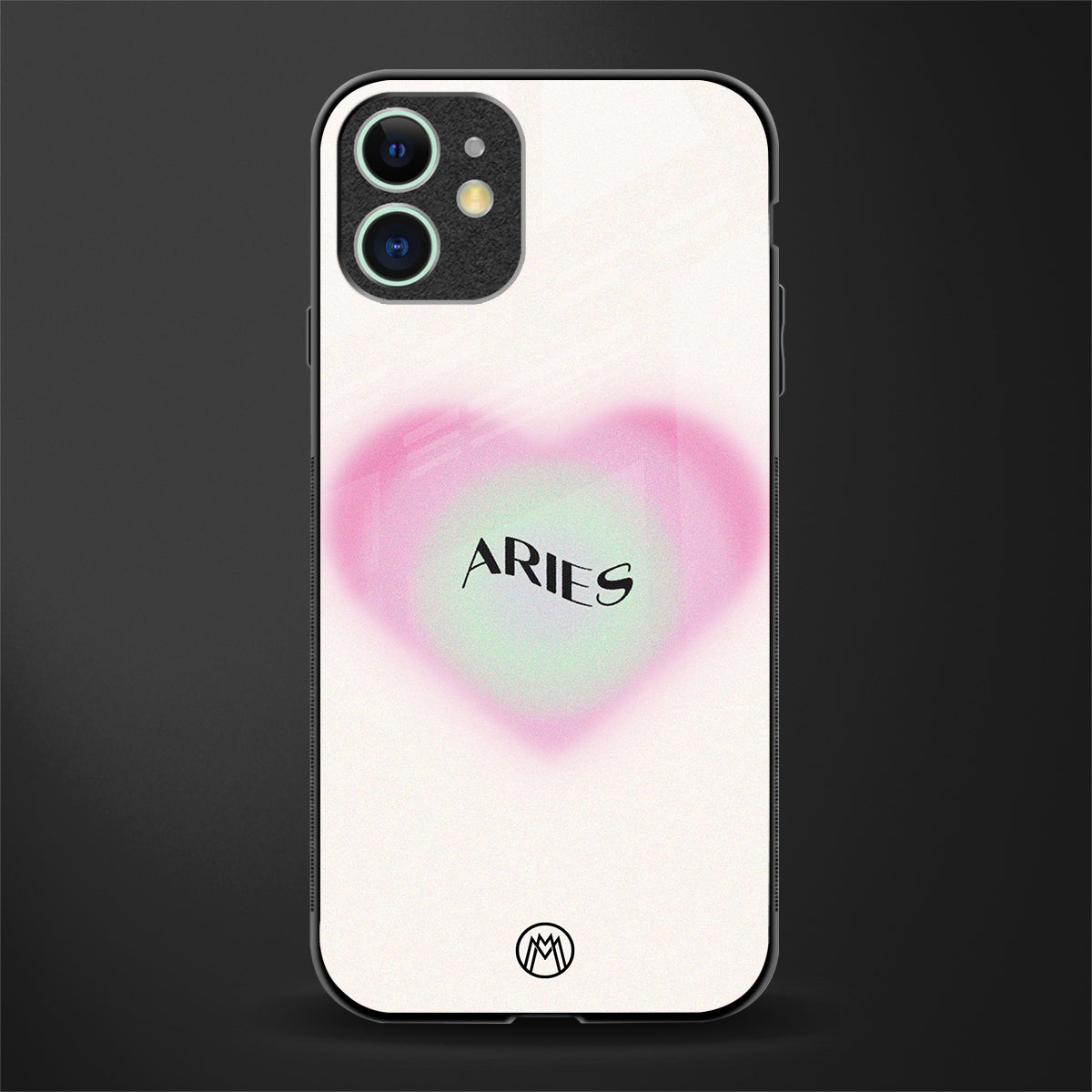aries minimalistic glass case for iphone 11 image