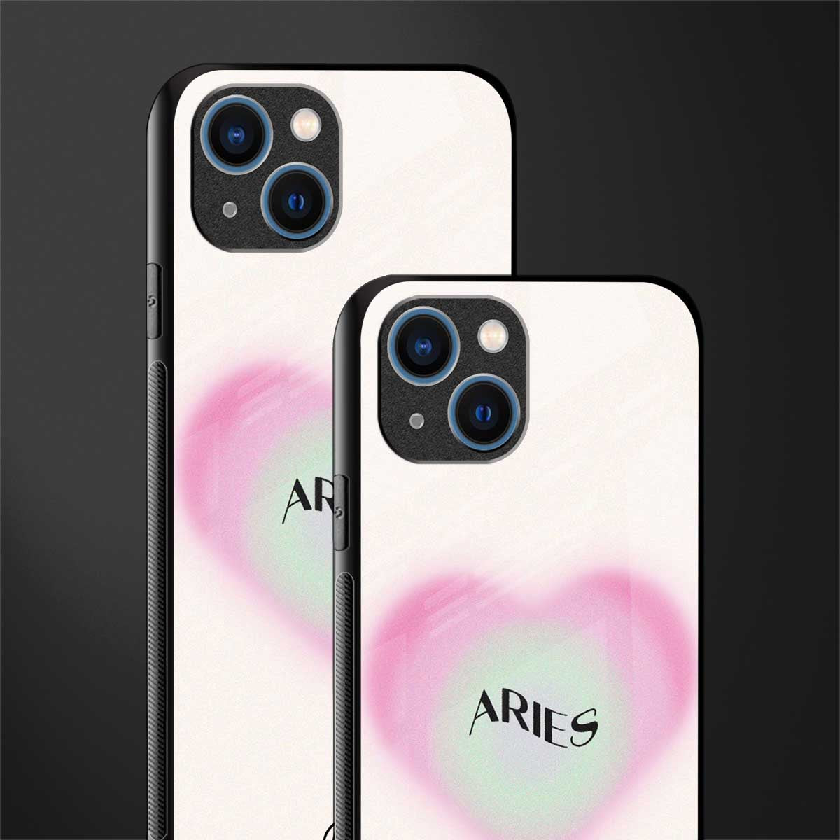 aries minimalistic glass case for iphone 14 image-2