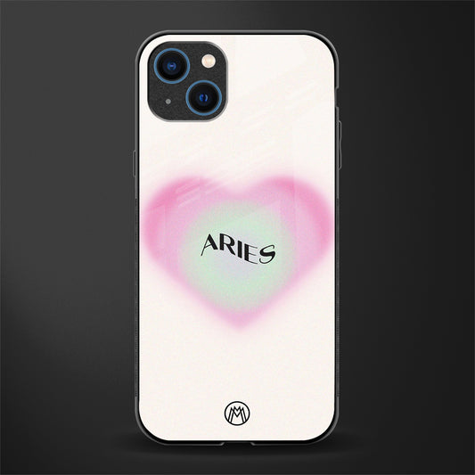 aries minimalistic glass case for iphone 14 plus image