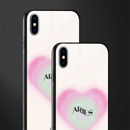 aries minimalistic glass case for iphone xs max image-2