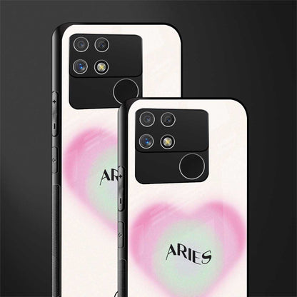 aries minimalistic back phone cover | glass case for realme narzo 50a