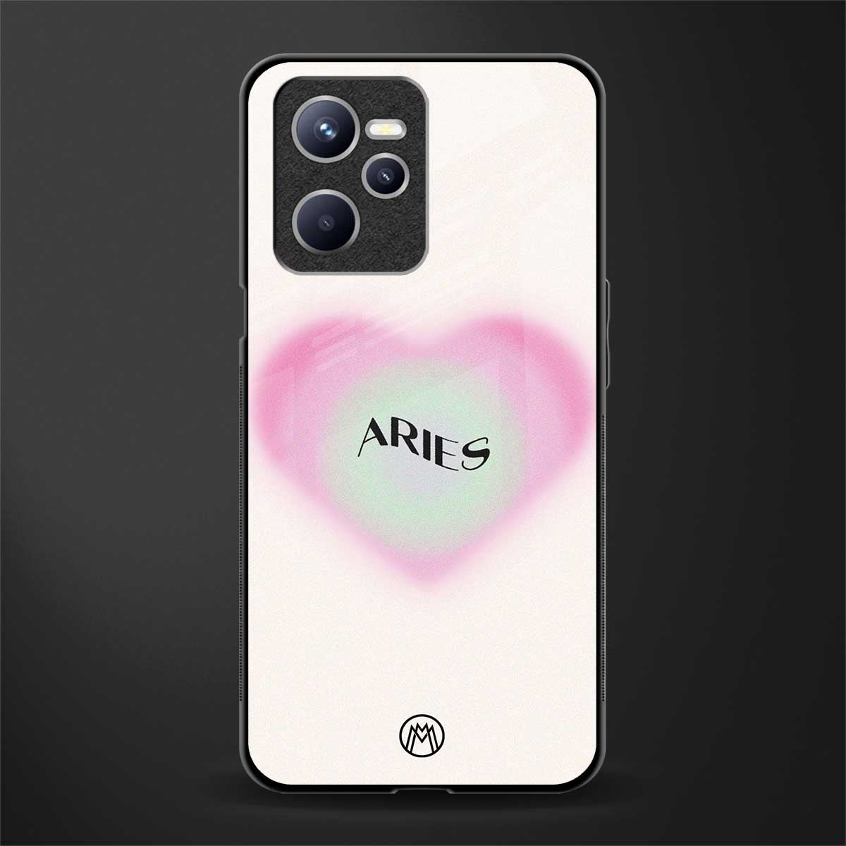 aries minimalistic glass case for realme c35 image