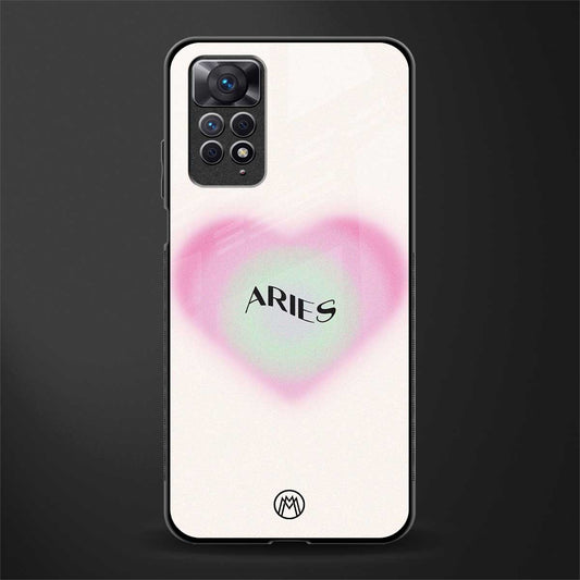 aries minimalistic back phone cover | glass case for redmi note 11 pro plus 4g/5g
