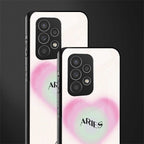 aries minimalistic back phone cover | glass case for samsung galaxy a73 5g