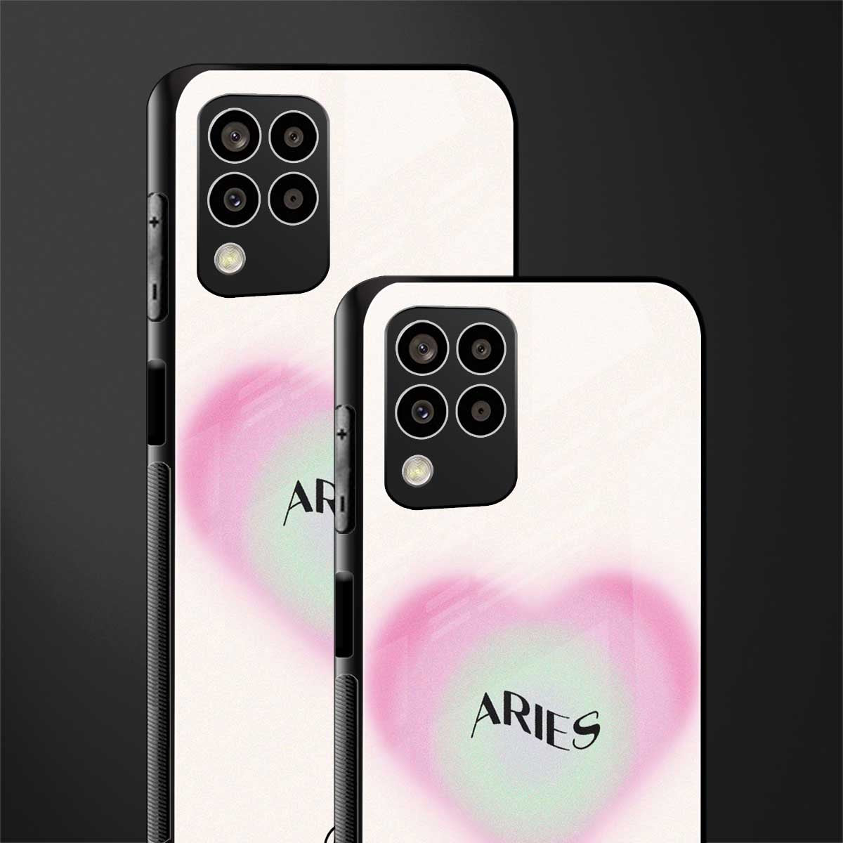 aries minimalistic back phone cover | glass case for samsung galaxy m33 5g
