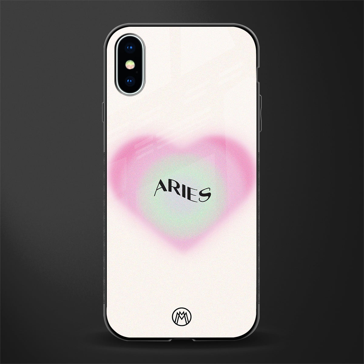 aries minimalistic glass case for iphone x image
