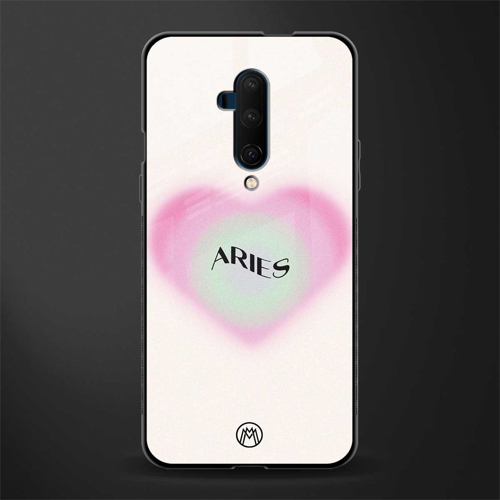 aries minimalistic glass case for oneplus 7t pro image