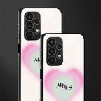 aries minimalistic back phone cover | glass case for samsung galaxy a13 4g