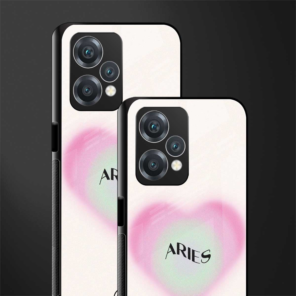 aries minimalistic back phone cover | glass case for oneplus nord ce 2 lite 5g