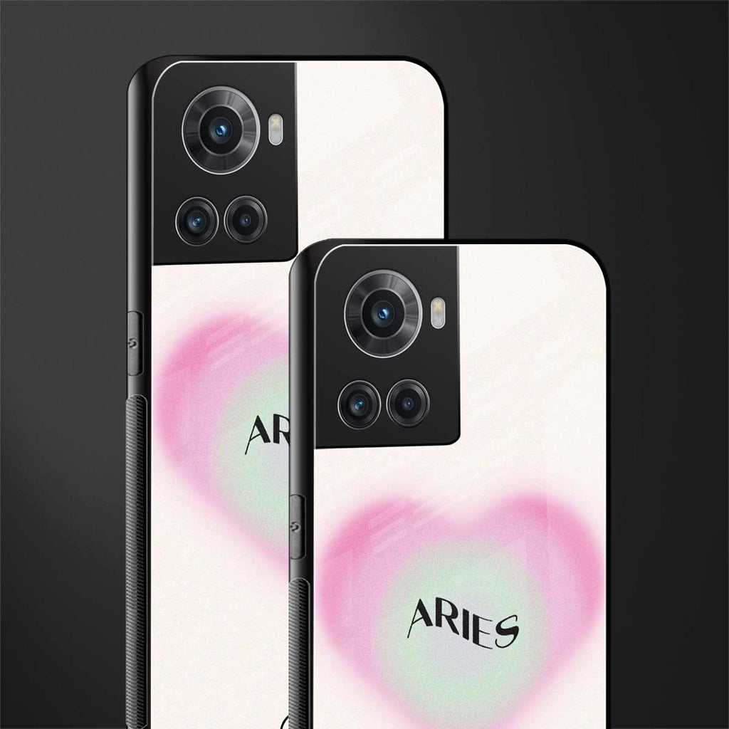 aries minimalistic back phone cover | glass case for oneplus 10r 5g