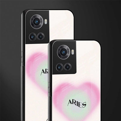 aries minimalistic back phone cover | glass case for oneplus 10r 5g