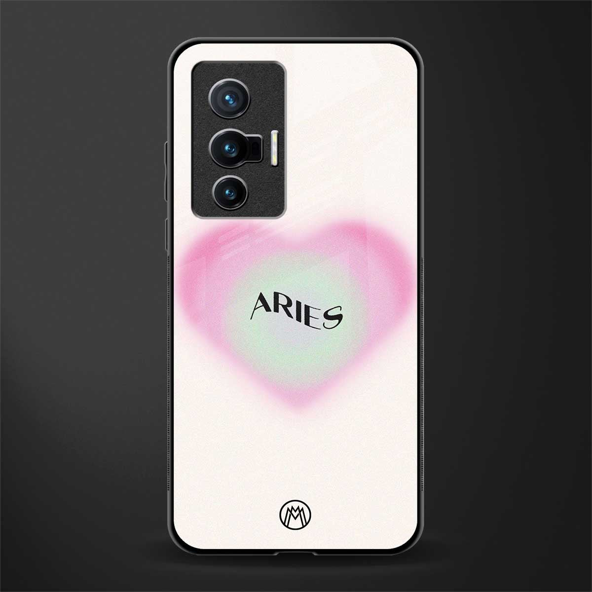 aries minimalistic glass case for vivo x70 image