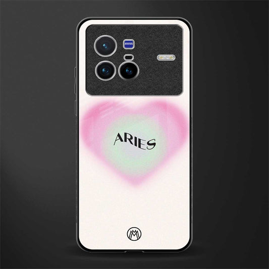 aries minimalistic glass case for vivo x80 image