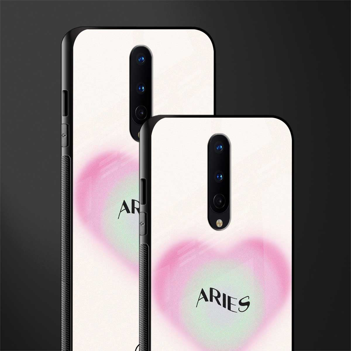 aries minimalistic glass case for oneplus 8 image-2