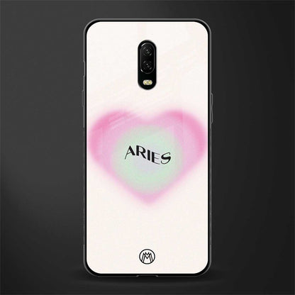 aries minimalistic glass case for oneplus 6t image