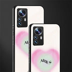 aries minimalistic back phone cover | glass case for xiaomi 12 pro