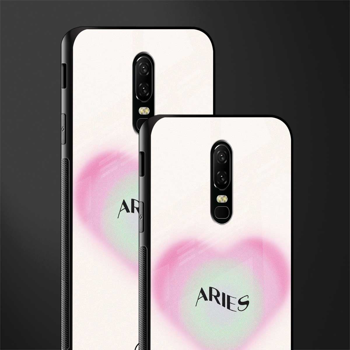 aries minimalistic glass case for oneplus 6 image-2
